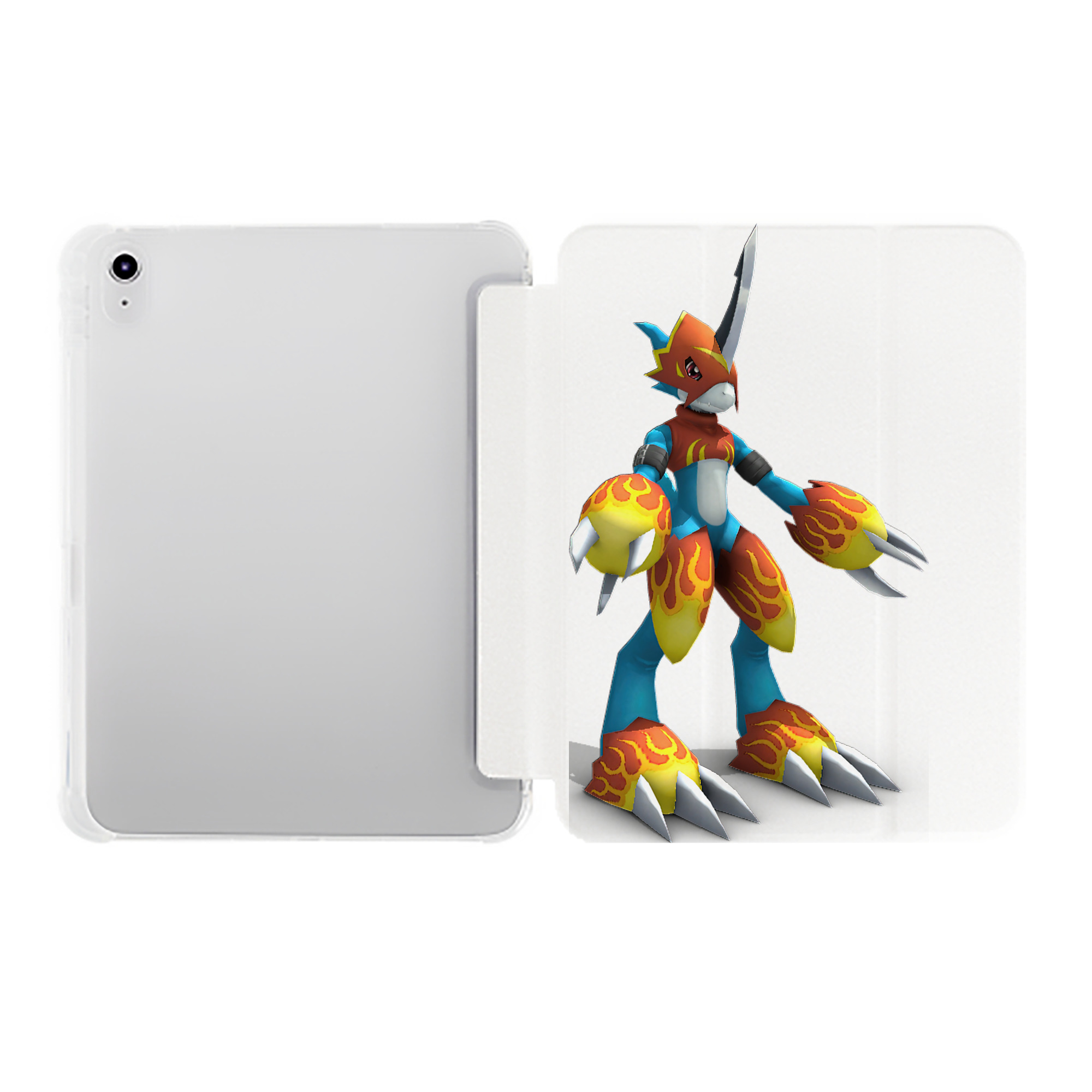 （画像用） Digimon デジタルモンスター/デジモン IPad ケース ペン収納付き 三つ折りスタンド PUレザー×シリコン 対応機種9.5/10.5/10.9インチ